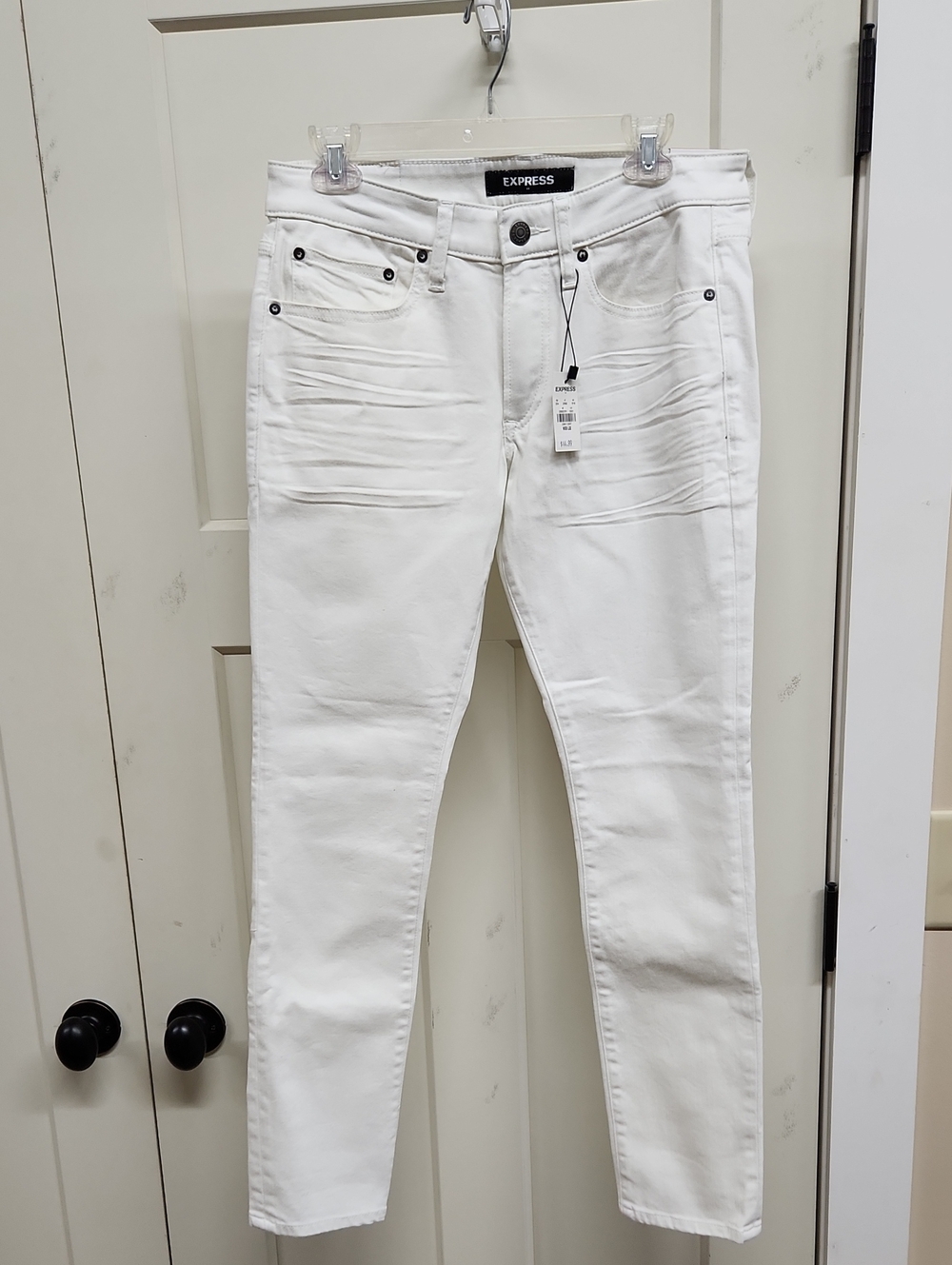 Express White Skinny Stretch Jeans - 30/32